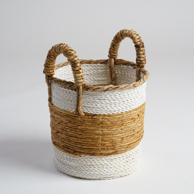 Cesta de mimbre blanco S Unix