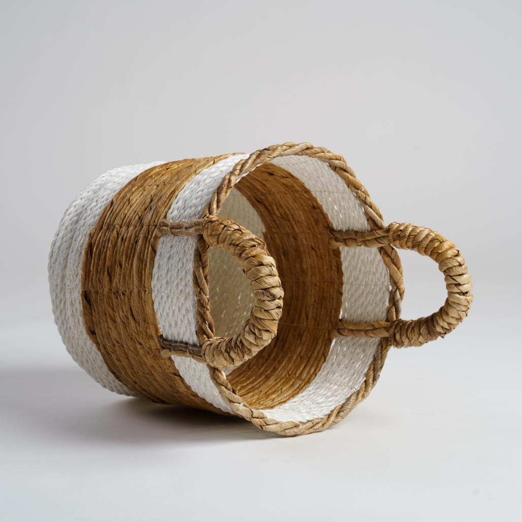 Cesta de mimbre blanco S Unix