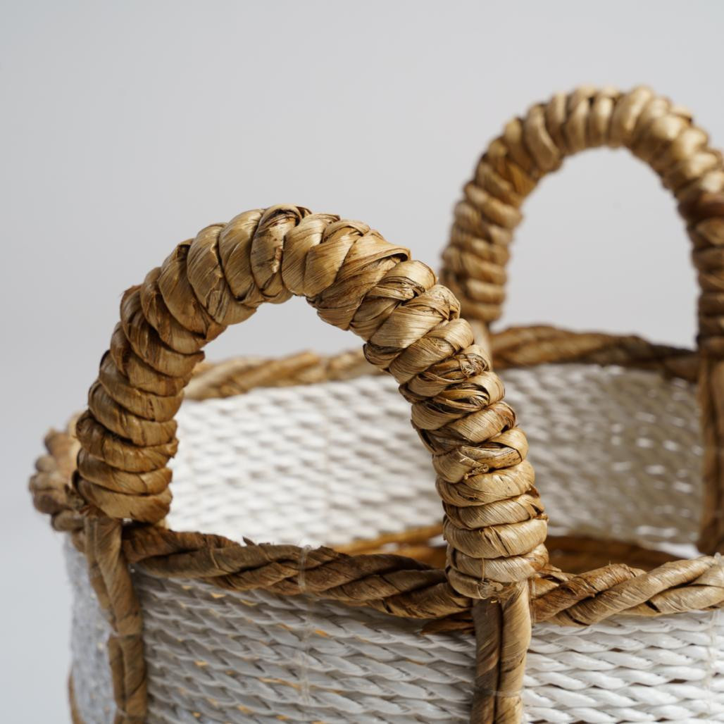 Cesta de mimbre blanco S Unix