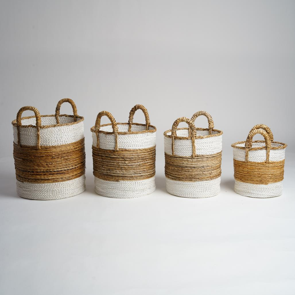 Cesta de mimbre blanco S Unix