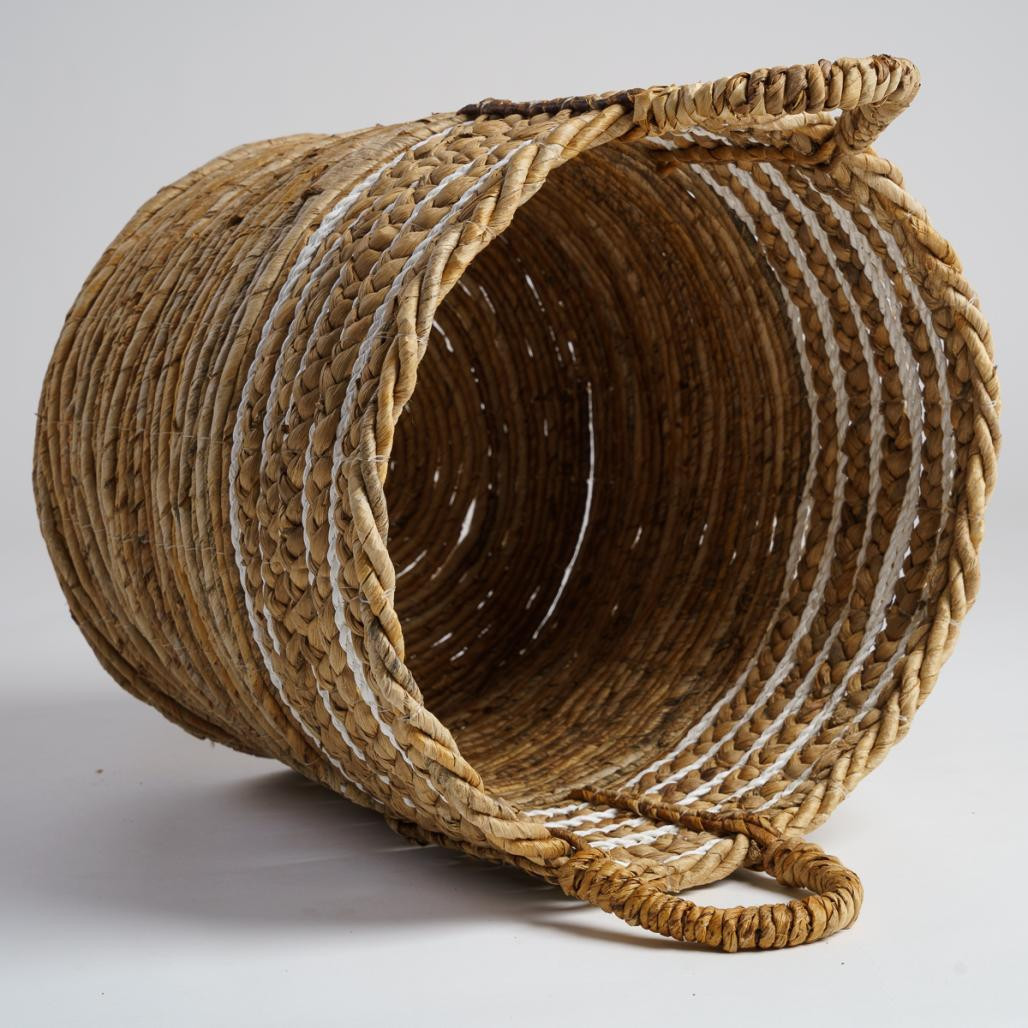 Gran cesta de mimbre beige XL Yvo