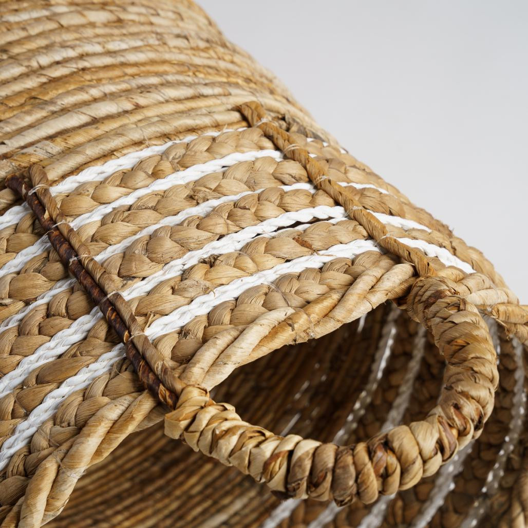 Gran cesta de mimbre beige XL Yvo