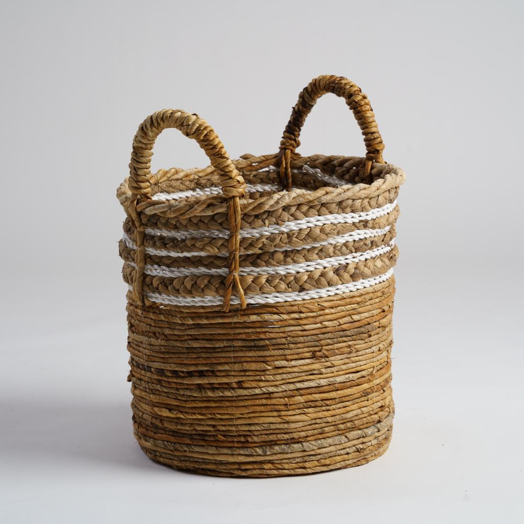 Cesta de mimbre beige M Yvo