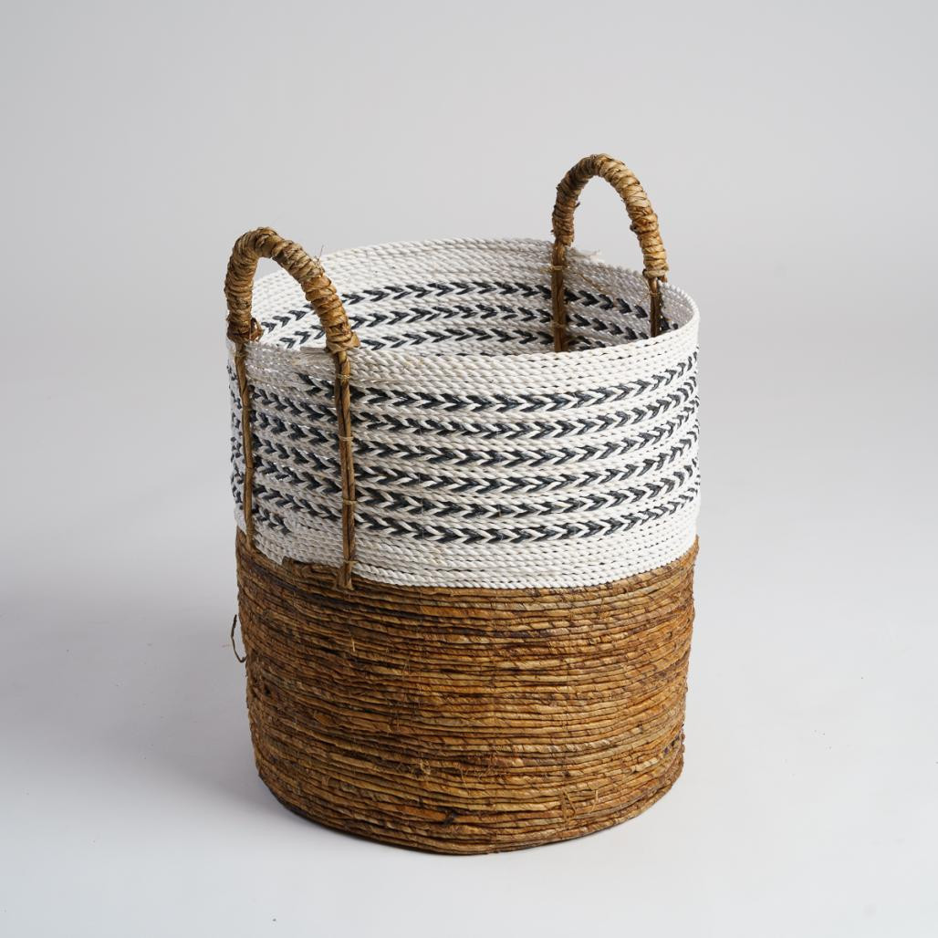 Gran cesta con asas de fibra vegetal XL Sookie Gran cesta con asas de fibra vegetal XL Sookie