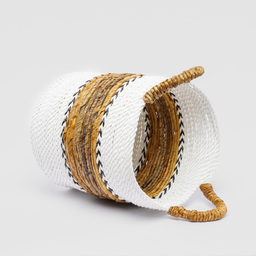 Cesta de mimbre crudo y marrón S Izia Cesta de mimbre crudo y marrón S Izia