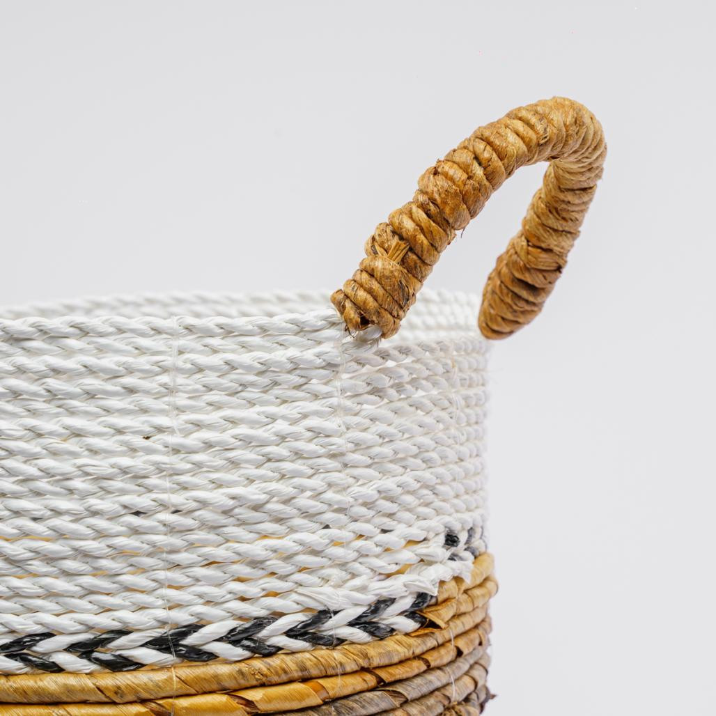 Cesta de mimbre crudo y marrón S Izia Cesta de mimbre crudo y marrón S Izia