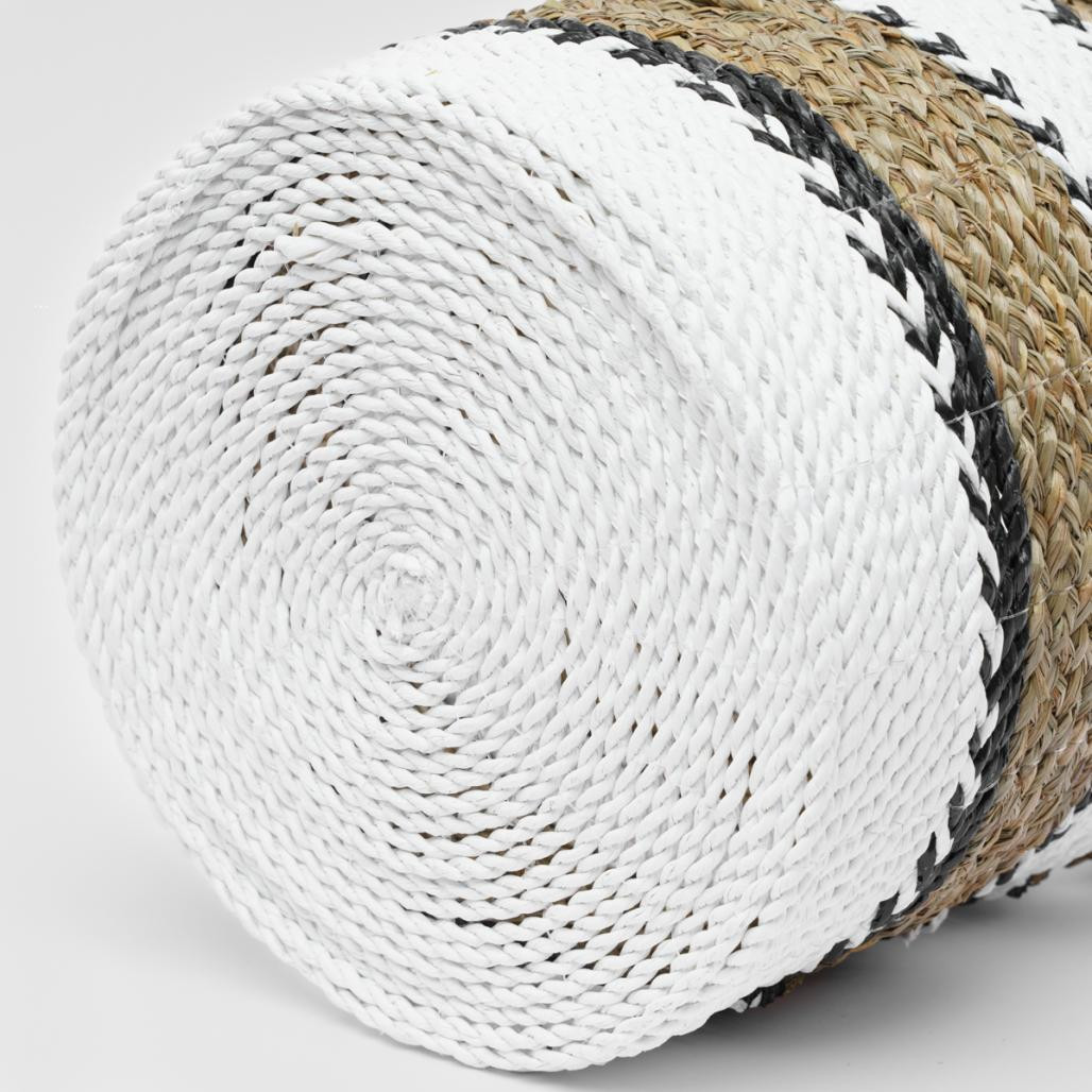 Cesta trenzada en jacinto de agua S Cassi