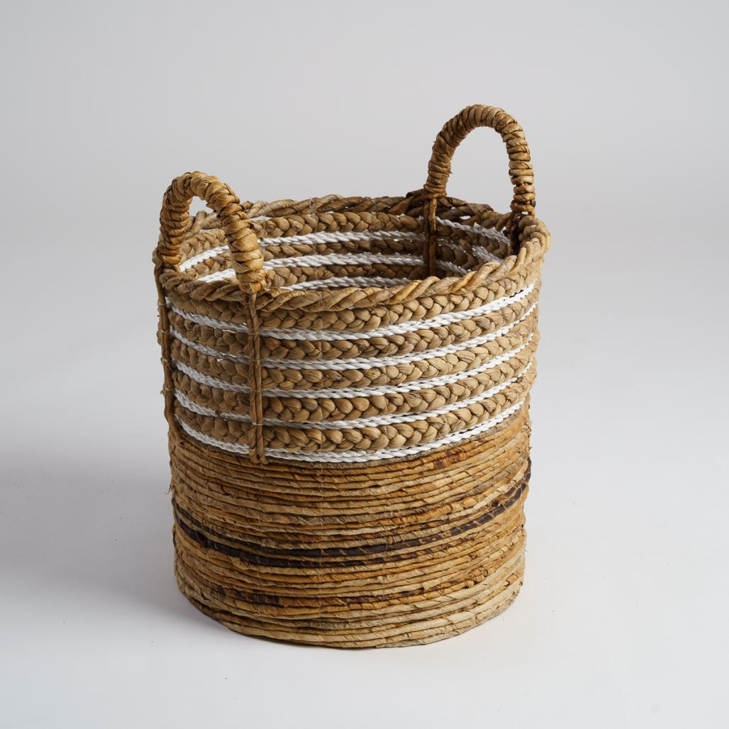 Cesta de fibra vegetal beige L Yvo Cesta de fibra vegetal beige L Yvo