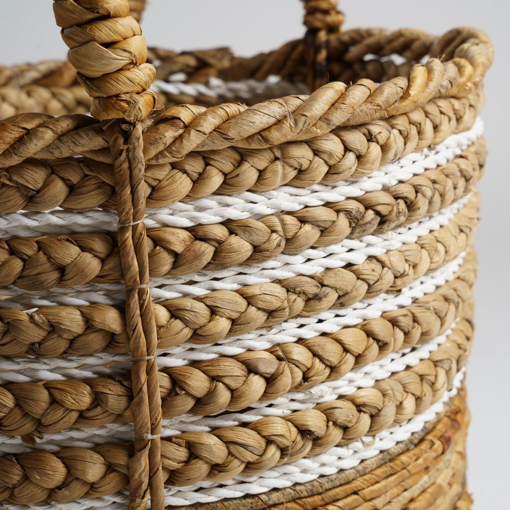 Cesta de fibra vegetal beige L Yvo Cesta de fibra vegetal beige L Yvo