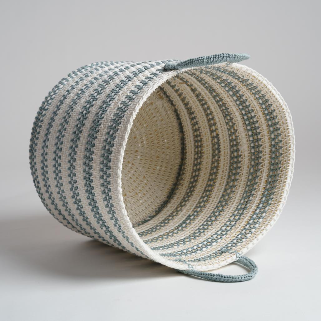 Gran cesta en cuerda gris y crudo XL Guapa Gran cesta en cuerda gris y crudo XL Guapa
