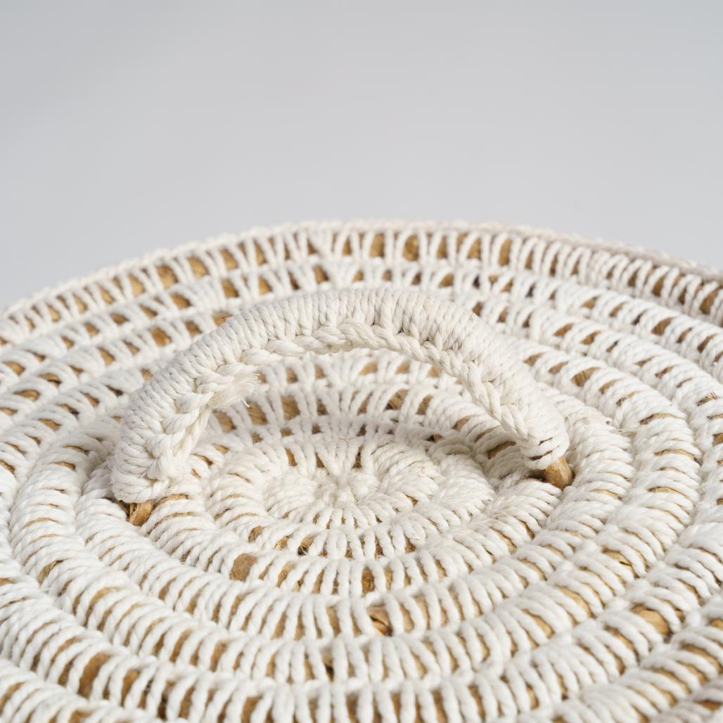 Cesta trenzada con tapa H.35 cm Major