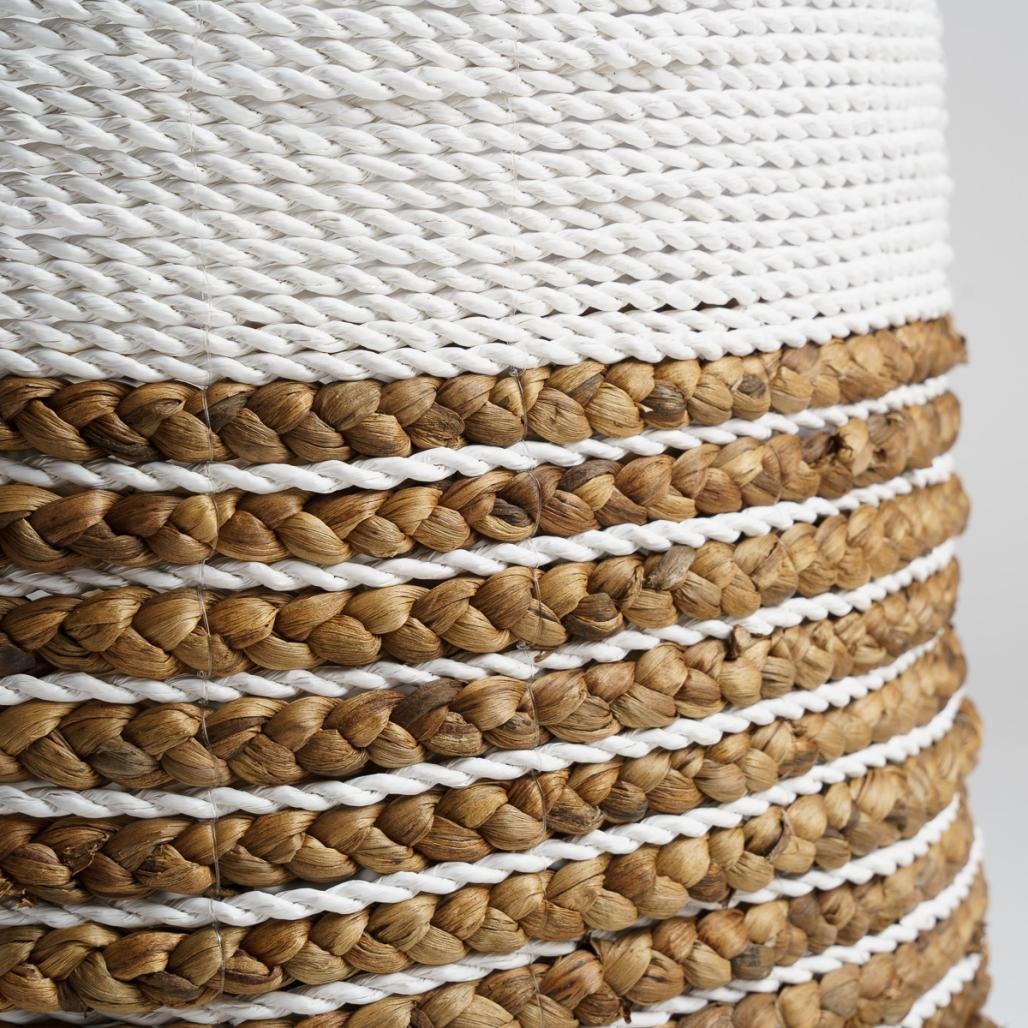 Lot de 2 paniers tressés en jacinthe d'eau XL-M Vito