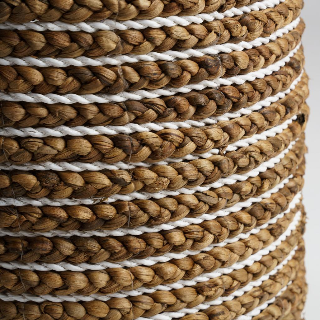 Lot de 2 paniers tressés en jacinthe d'eau XL-M Vito