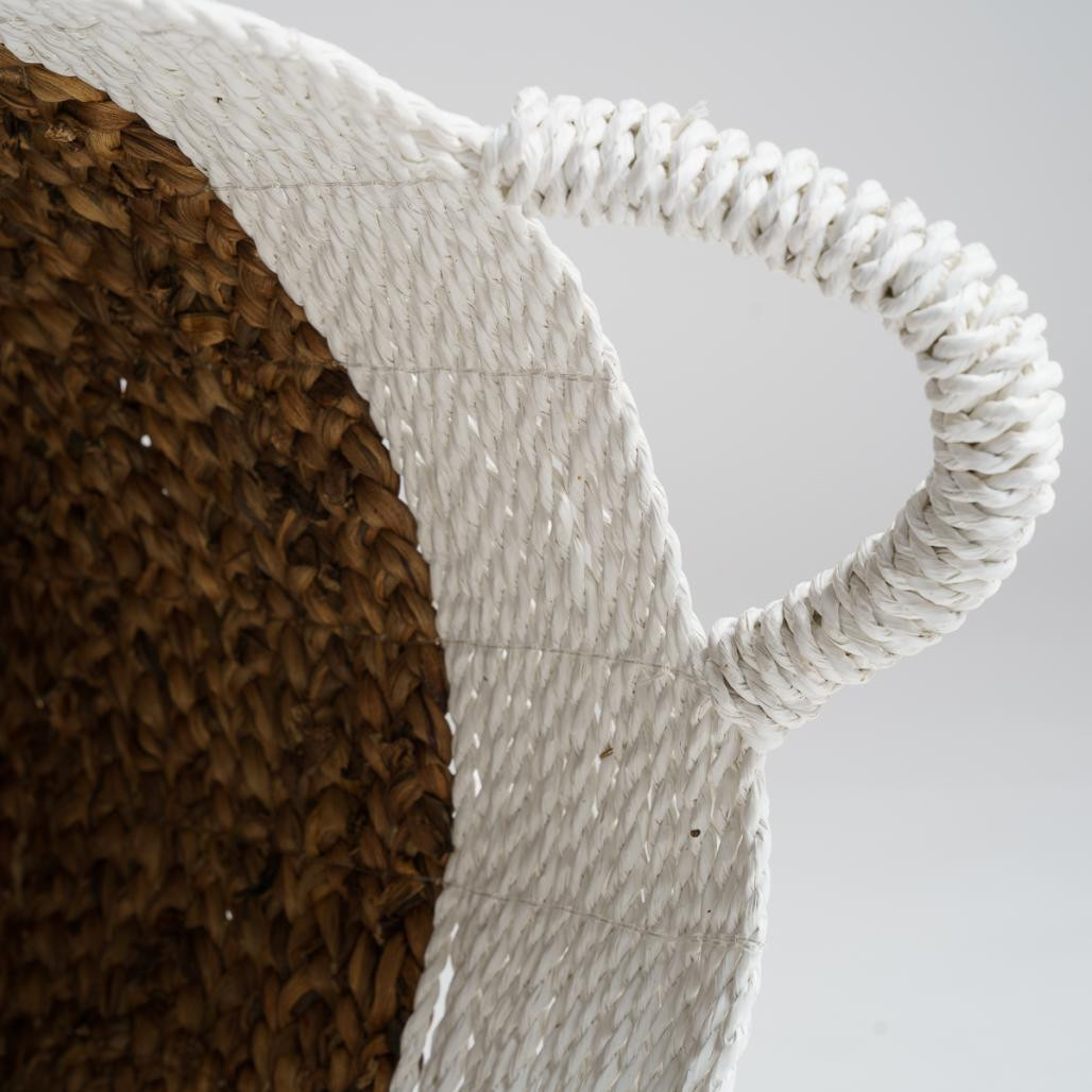 Lot de 2 paniers tressés en jacinthe d'eau L-S Vito