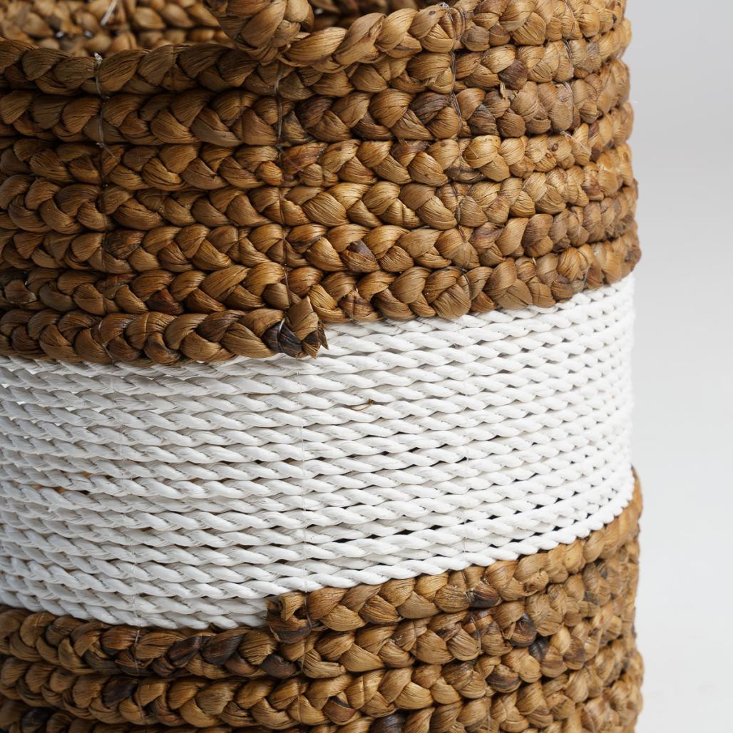 Lot de 2 paniers tressés en jacinthe d'eau L-S Vito