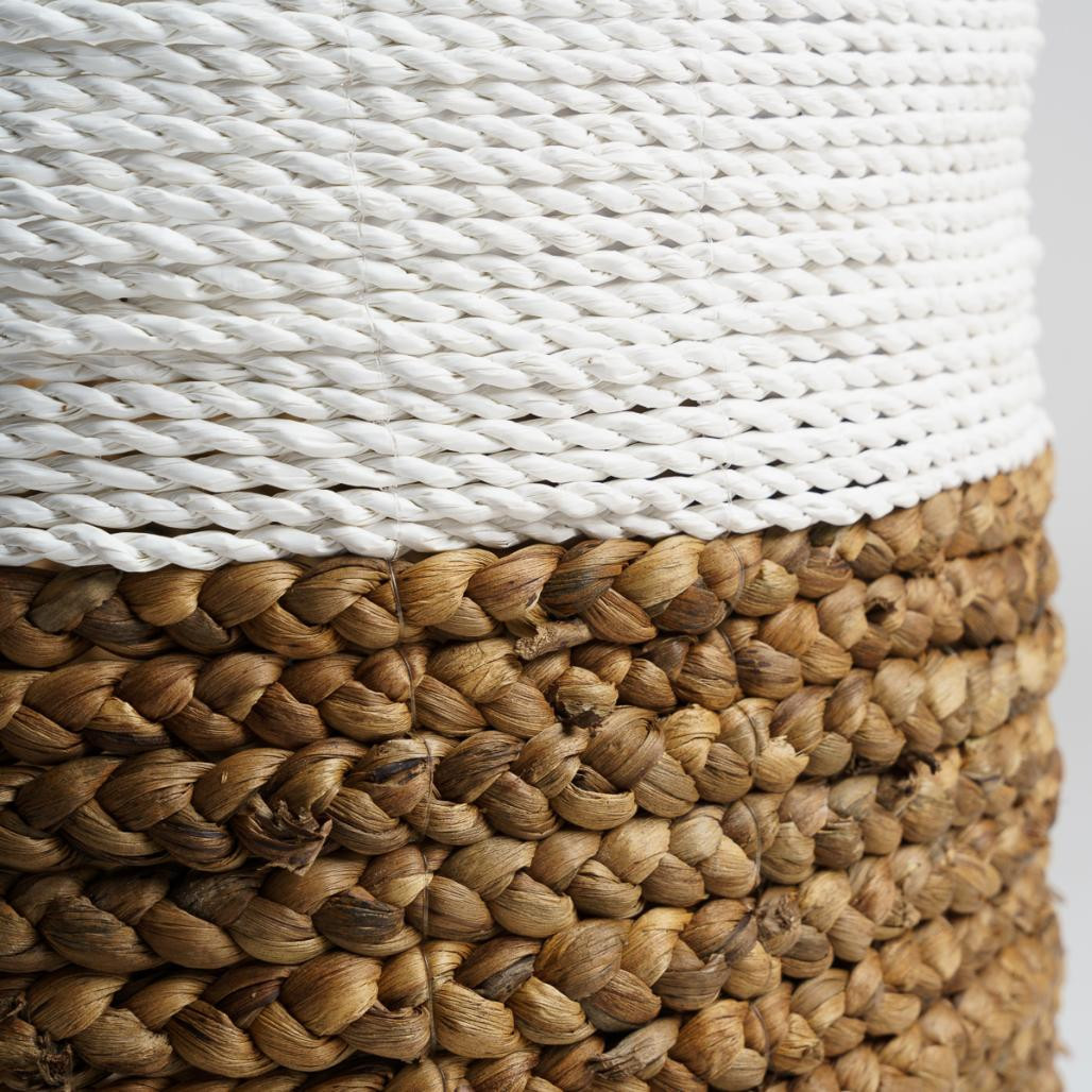 Lot de 2 paniers tressés en jacinthe d'eau L-S Vito