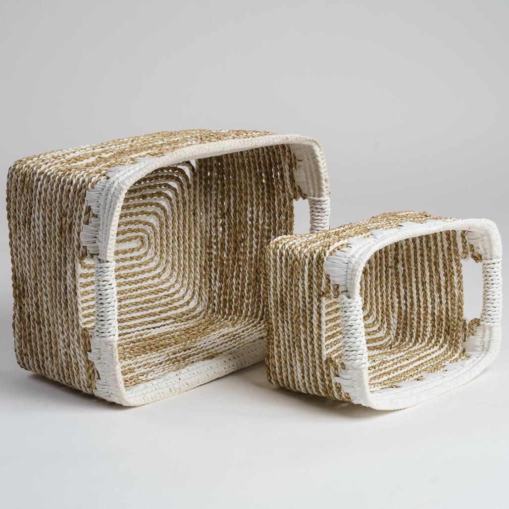 Juego de 2 cestas rectangulares XL-M Caty