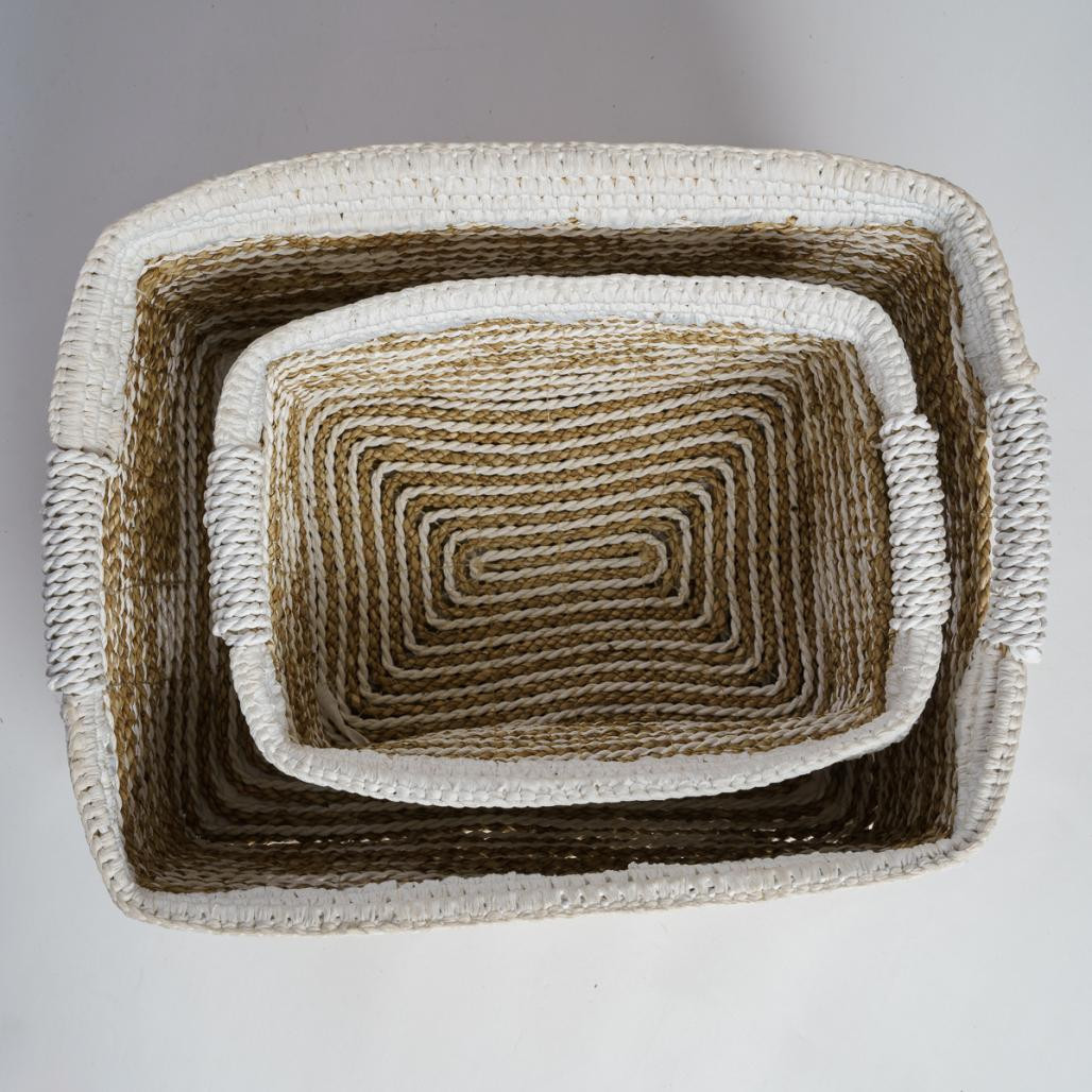 Juego de 2 cestas rectangulares XL-M Caty