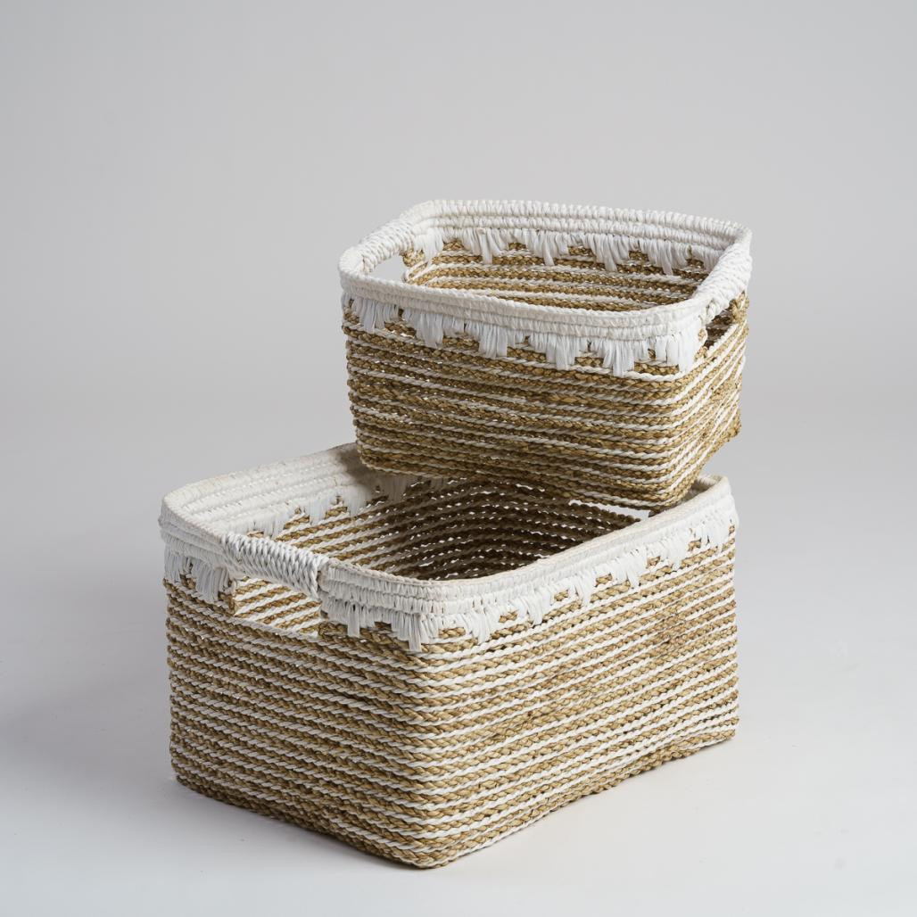 Juego de 2 cestas rectangulares XL-M Caty