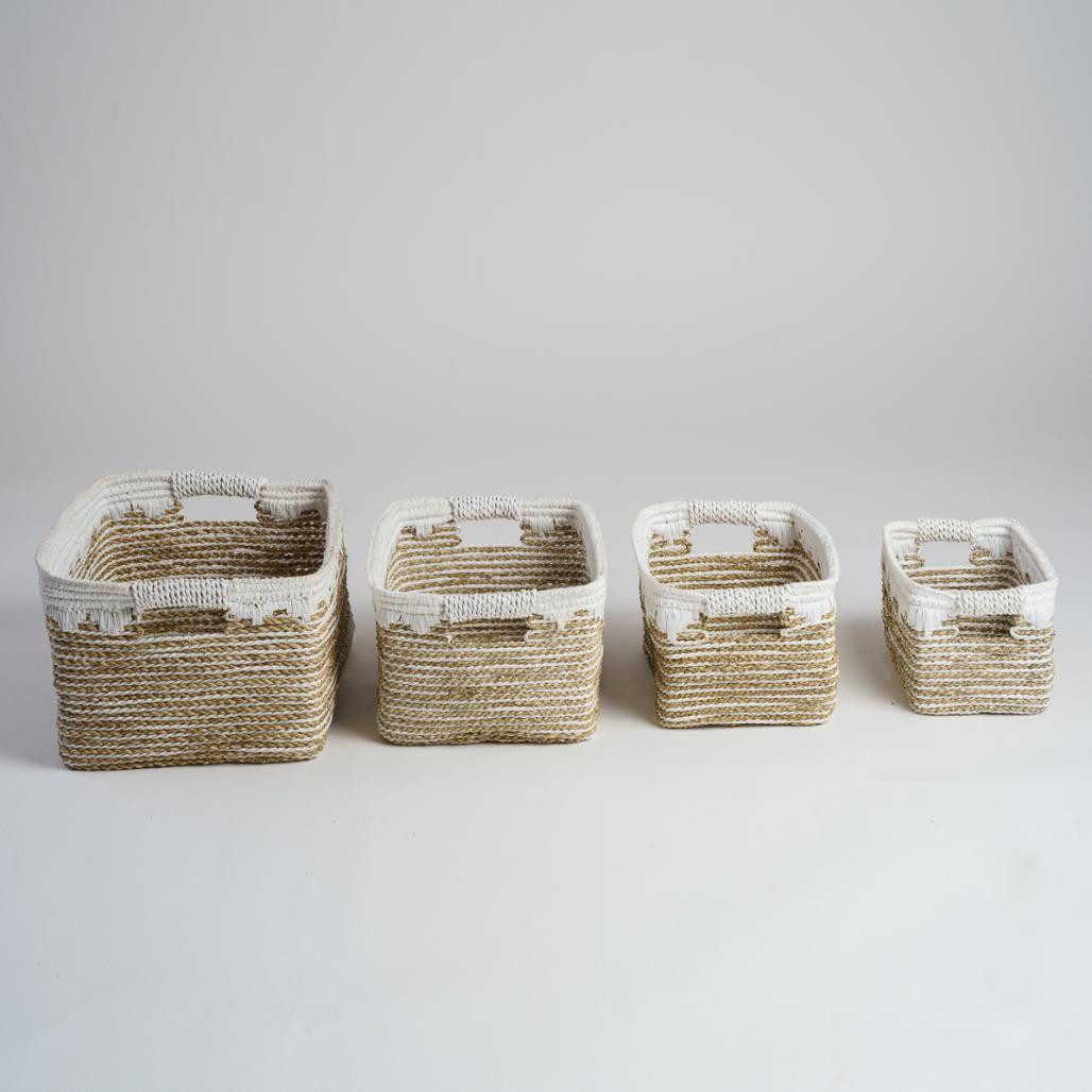 Juego de 2 cestas rectangulares XL-M Caty