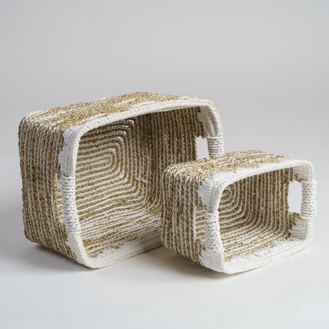 Juego de 2 cestas rectangulares L-S Caty