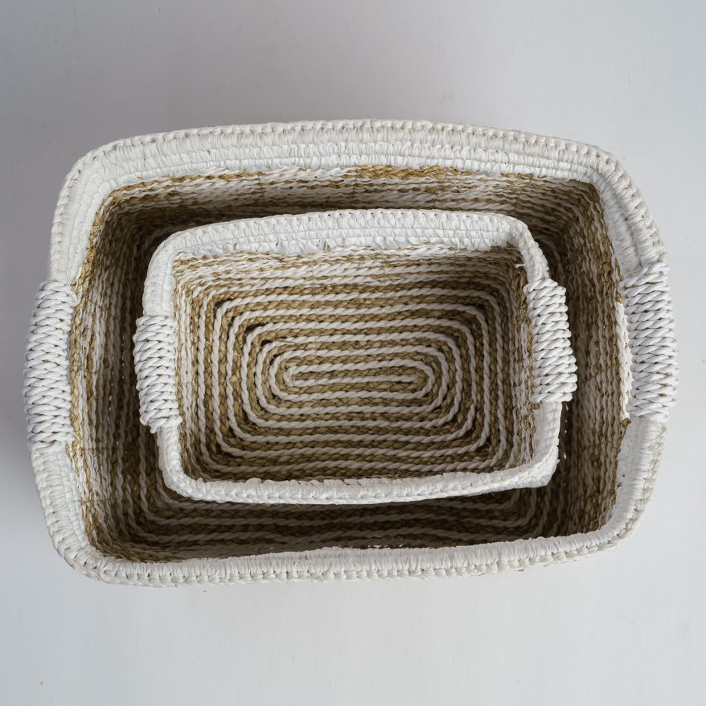 Juego de 2 cestas rectangulares L-S Caty