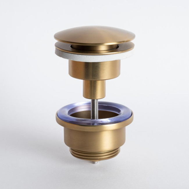 Válvula vaciado universal,pop-up, dorado cepillado
