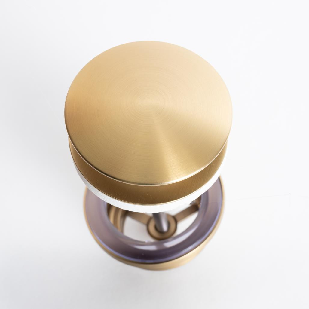 Válvula vaciado universal,pop-up, dorado cepillado