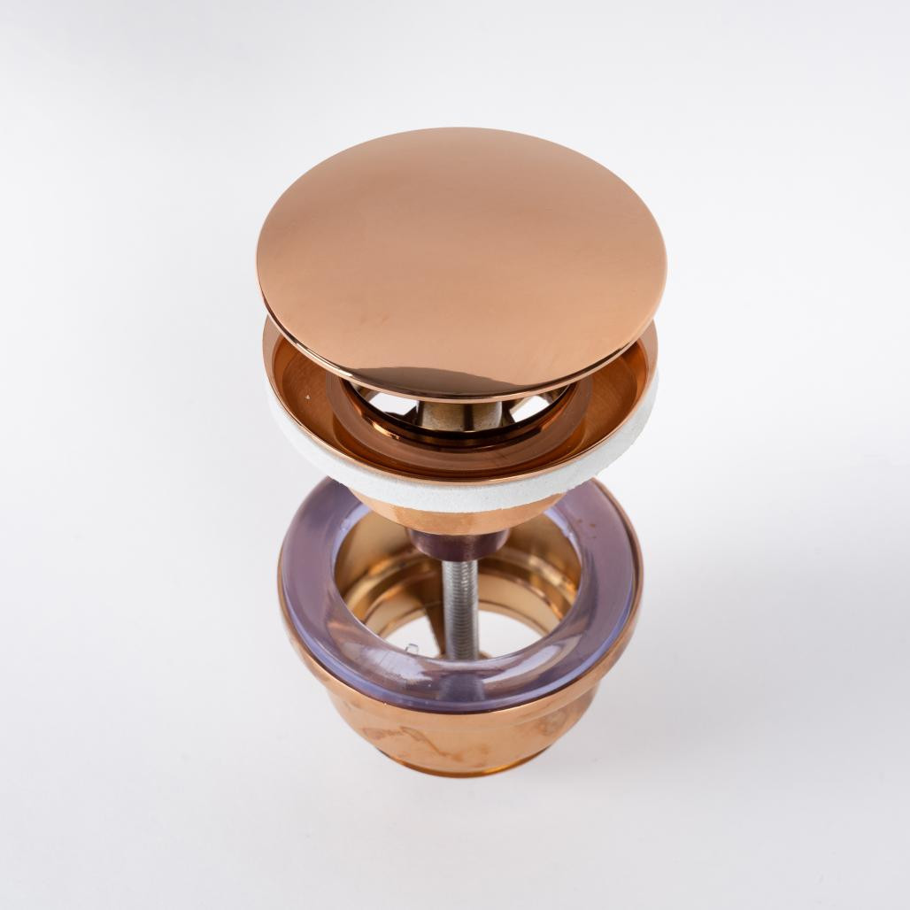 Válvula vaciado universal,pop-up, oro rosa
