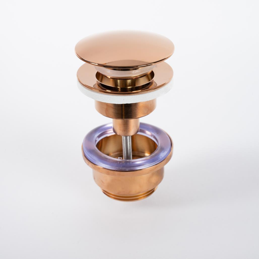 Válvula vaciado universal,pop-up, oro rosa