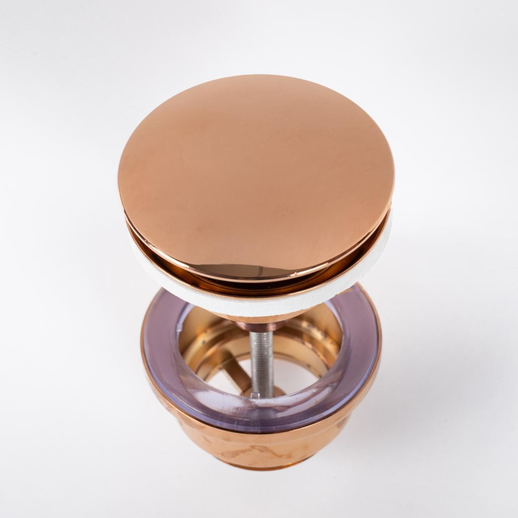 Válvula vaciado universal,pop-up, oro rosa