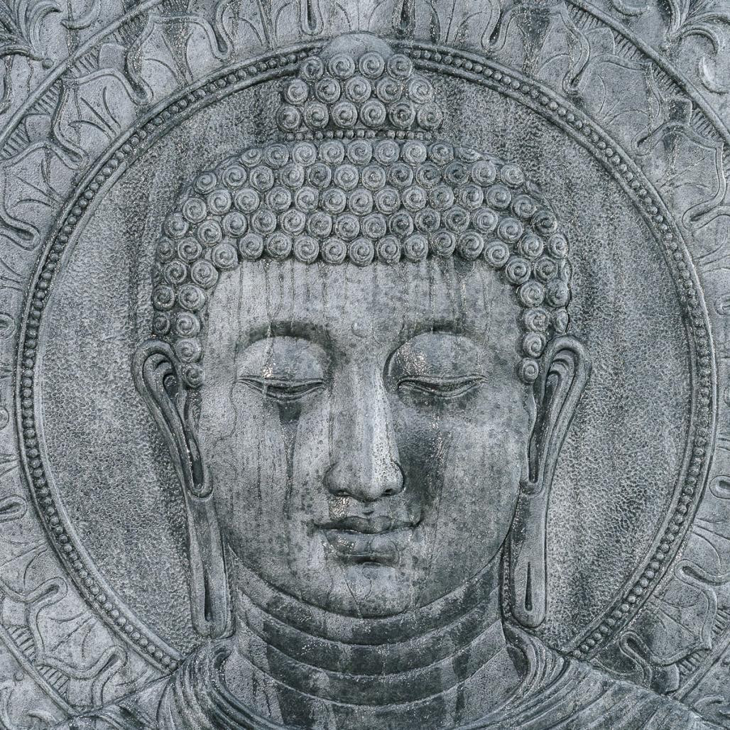 Fuente con Buda y flores de loto 165cm Fuente con Buda y flores de loto 165cm