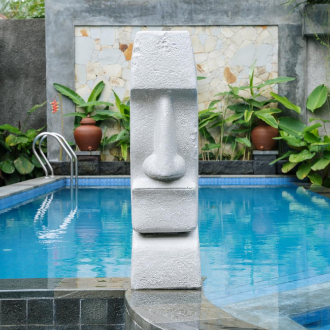 Estatua del jardàn moai de la isla de pascua 1m