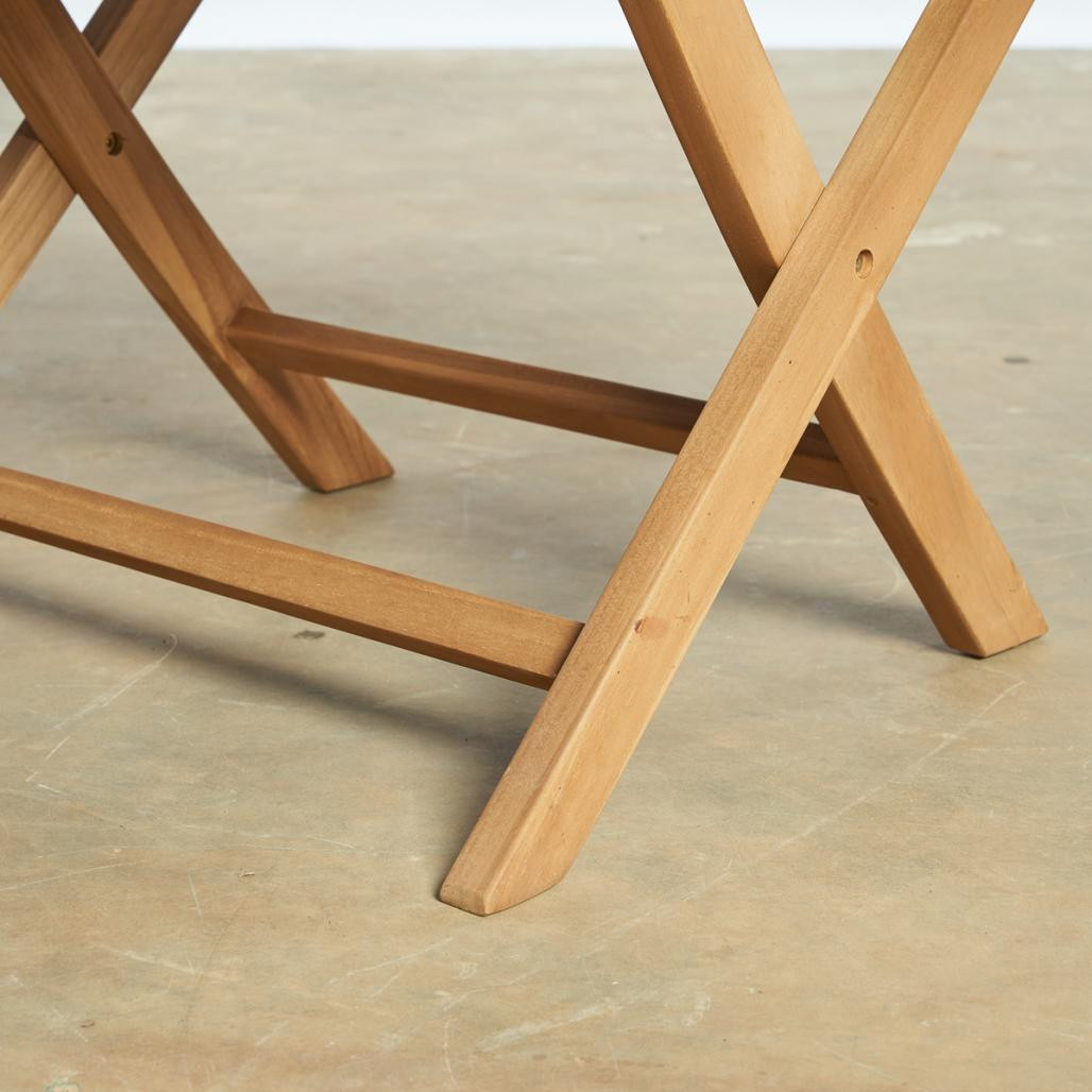 Lot de 2 chaises de jardin en teck et corde dark grey Kristo