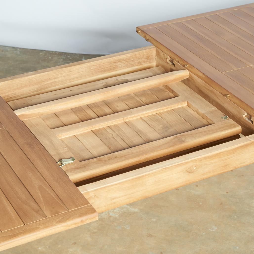 Mesa de jardà­n de teca con extensión 6/10 pers. Mao
