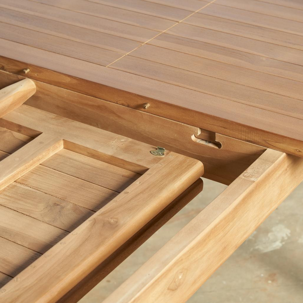 Mesa de jardà­n de teca con extensión 6/10 pers. Mao