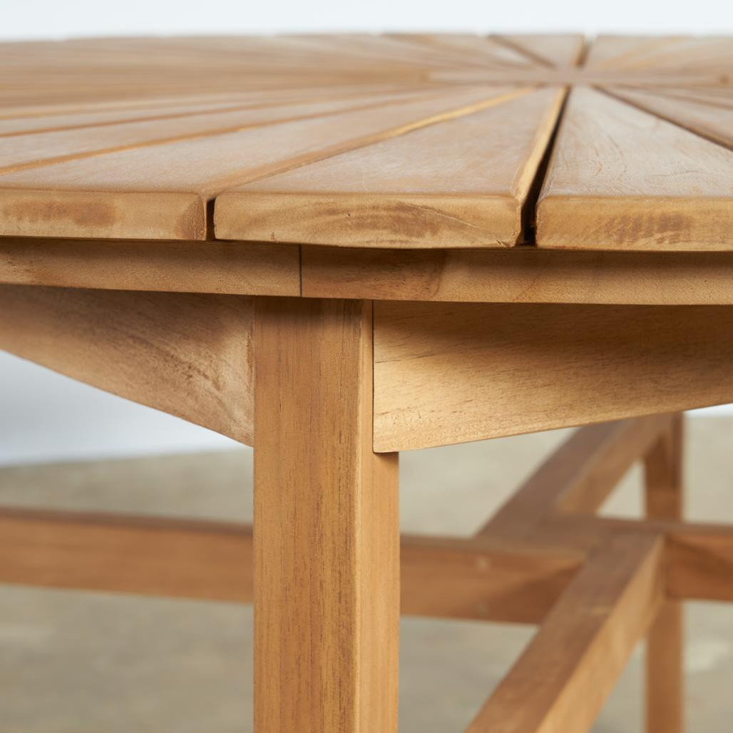 Mesa de jardàn redonda de teca 150 cm Roxan Mesa de jardàn redonda de teca 150 cm Roxan