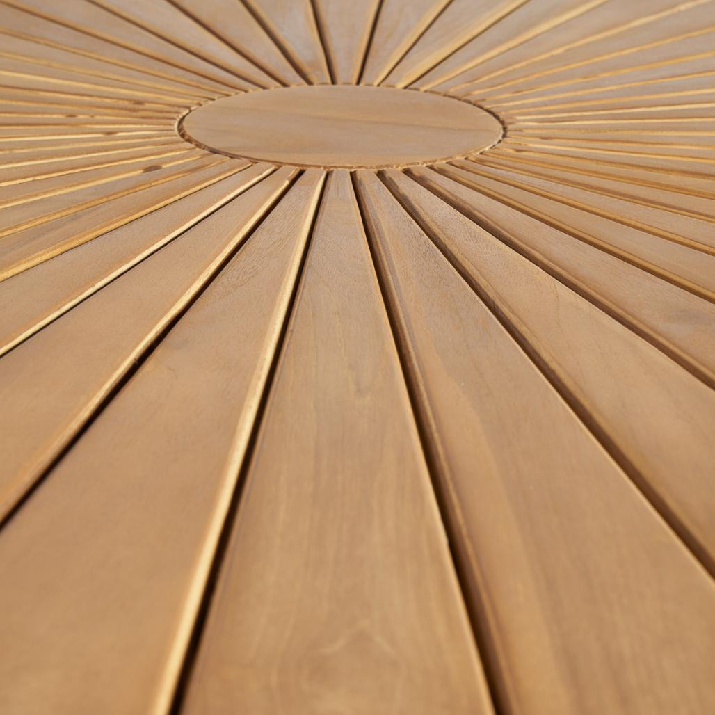 Mesa de jardàn redonda de teca 150 cm Roxan Mesa de jardàn redonda de teca 150 cm Roxan