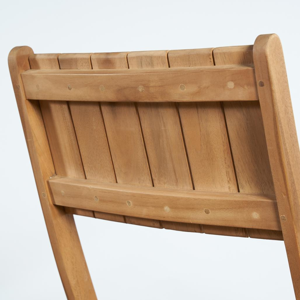 Ensemble de 2 chaises de jardin en teck pliantes Tosca Ensemble de 2 chaises de jardin en teck pliantes Tosca