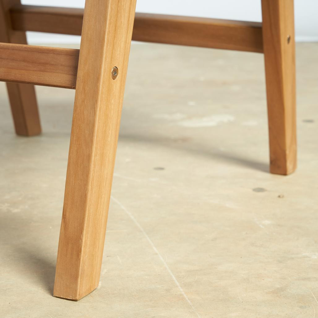 Sillón de jardàn de teca y cuerda gris Cléo Sillón de jardàn de teca y cuerda gris Cléo