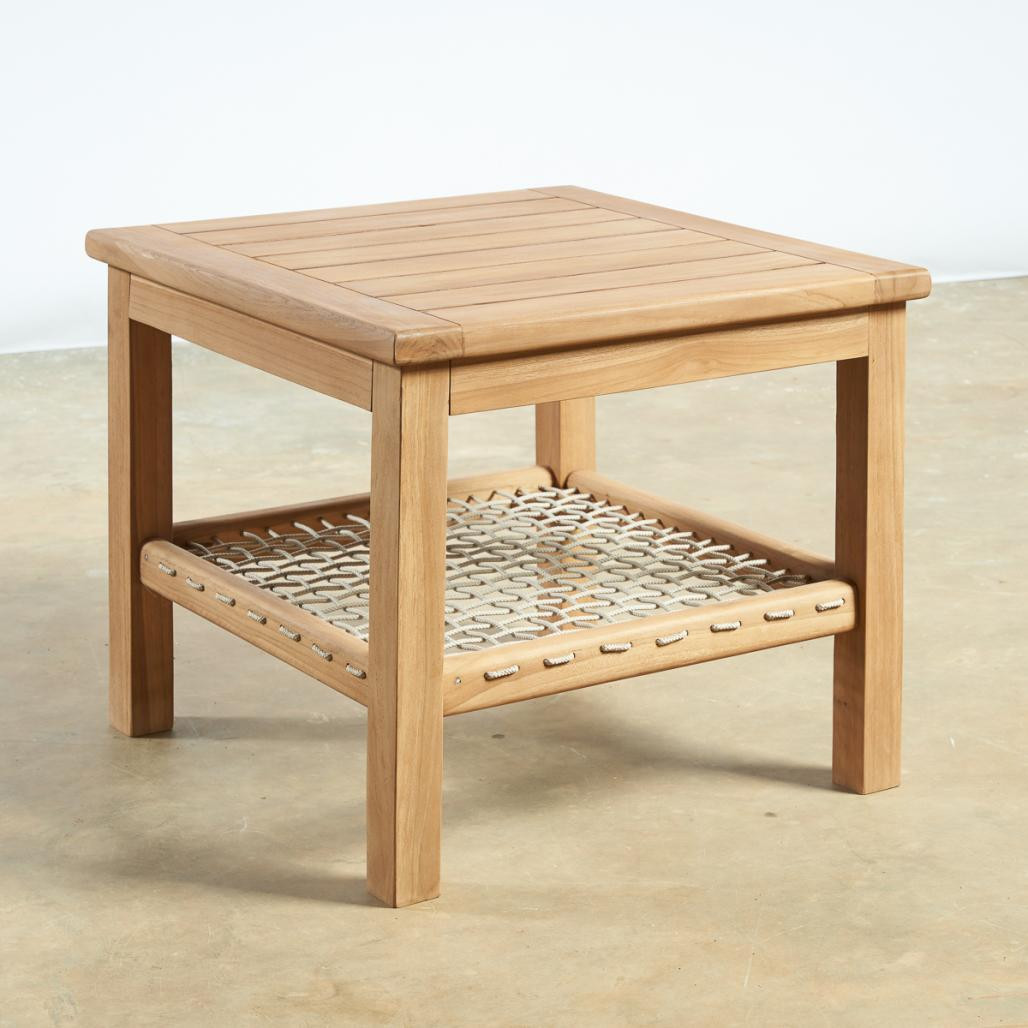 Mesita de jardà­n de teca Leina 60 cm