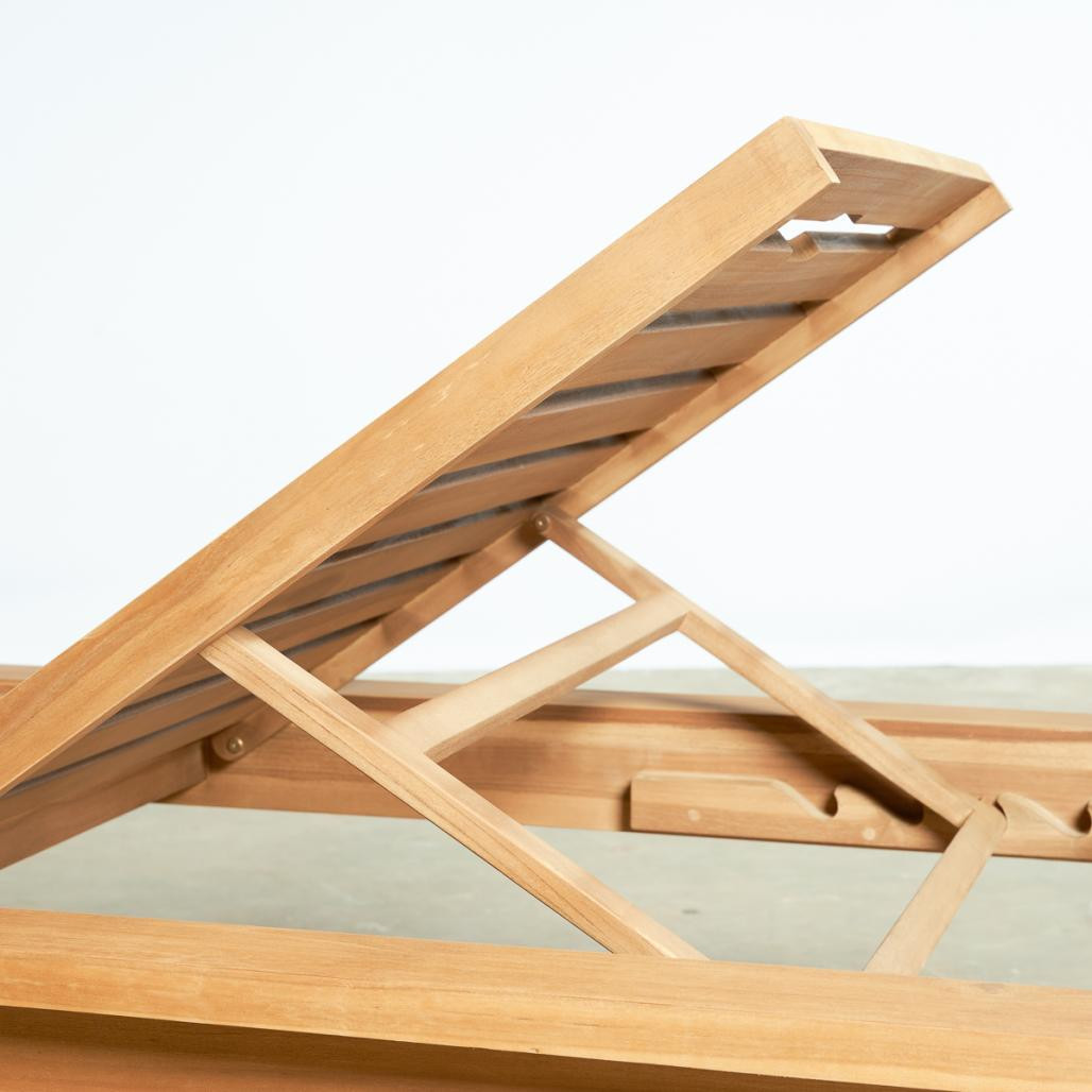 Tumbona de teca maciza Mamba