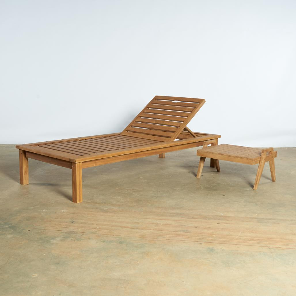 Tumbona de teca maciza Mamba
