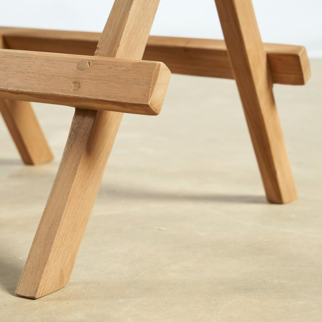 Mesita plegable de teca maciza 50 cm Asya Mesita plegable de teca maciza 50 cm Asya