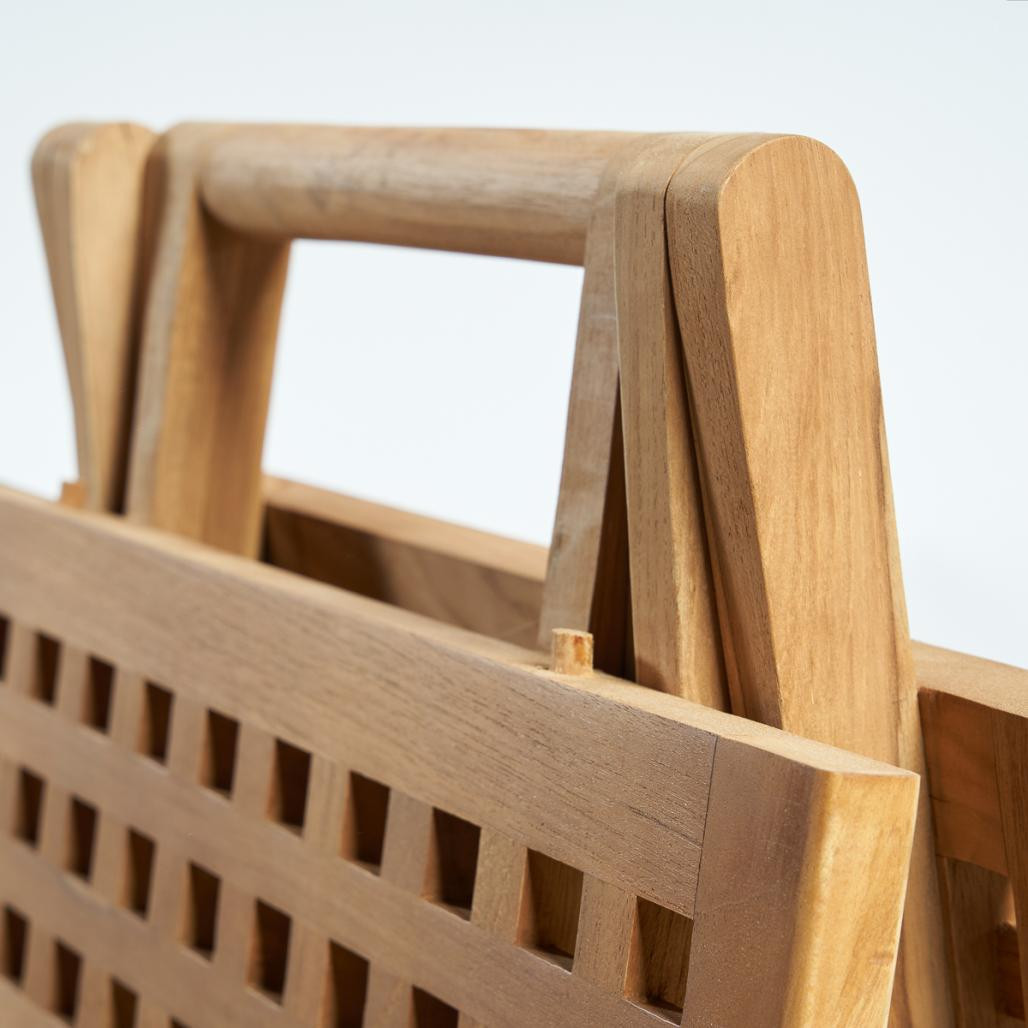 Mesita plegable de teca maciza 50 cm Asya Mesita plegable de teca maciza 50 cm Asya