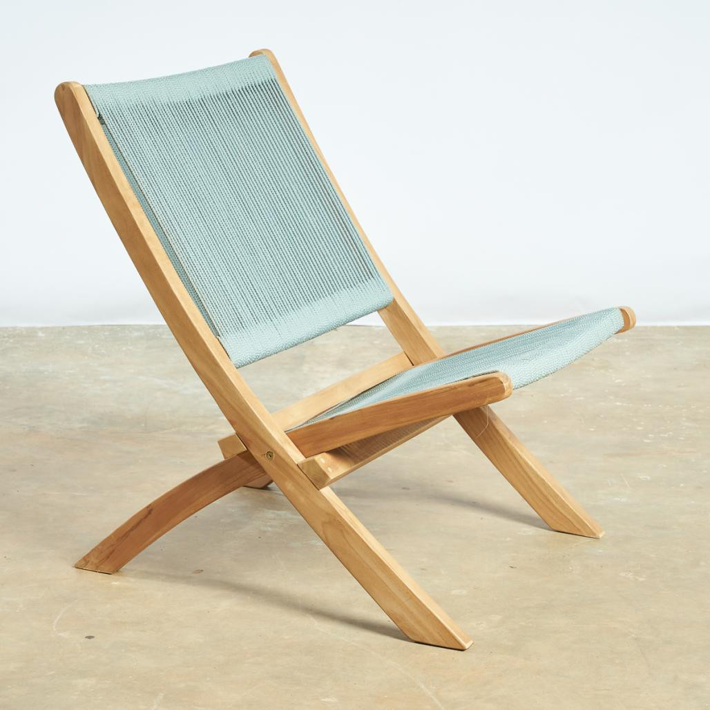 Sillón de jardà­n lounge de cuerda esmeralda Jala