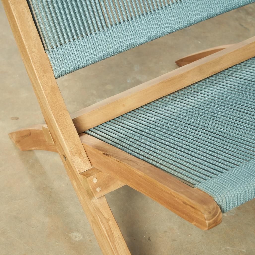 Sillón de jardà­n lounge de cuerda esmeralda Jala