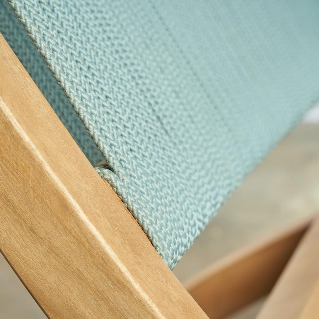 Sillón de jardà­n lounge de cuerda esmeralda Jala