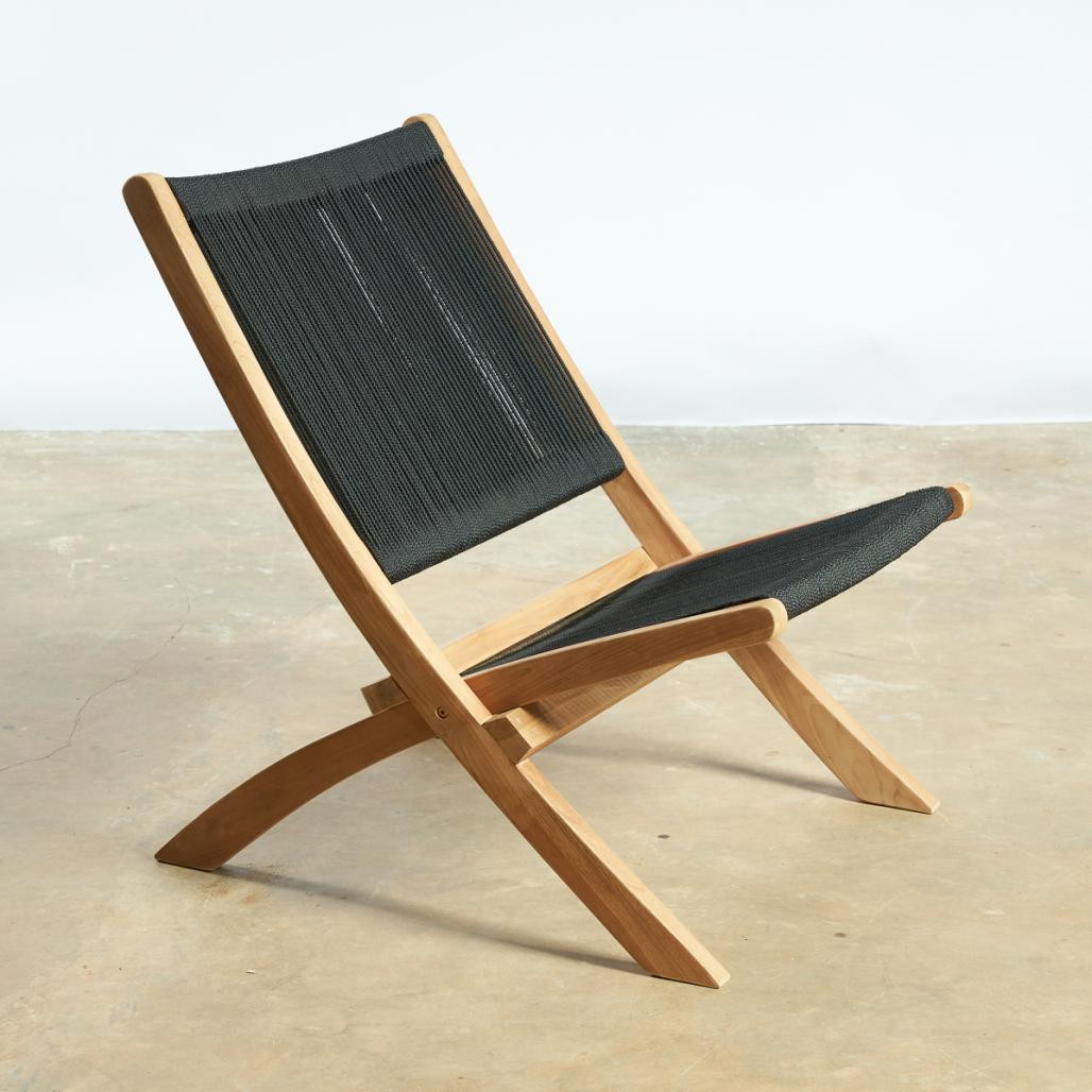 Sillón de jardàn lounge de cuerda negro Jala Sillón de jardàn lounge de cuerda negro Jala