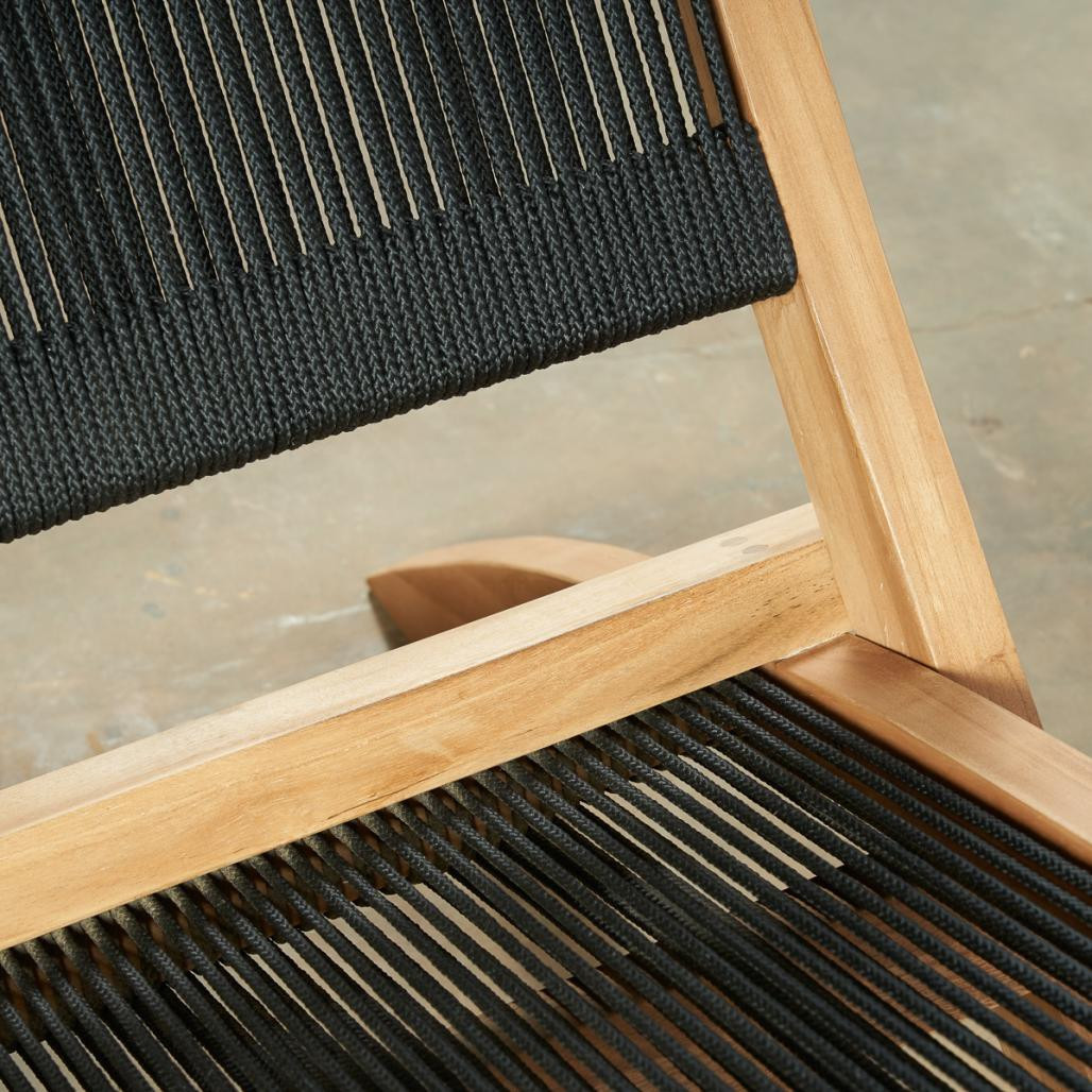 Sillón de jardàn lounge de cuerda negro Jala Sillón de jardàn lounge de cuerda negro Jala